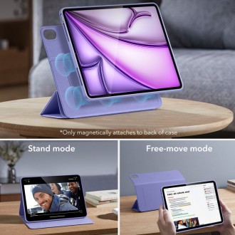 Levandų spalvos atverčiamas dėklas "ESR Rebound Hybrid" skirtas iPad Air 13 2024