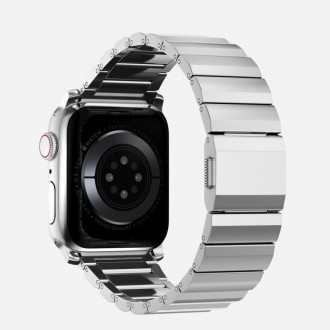 Sidabro spalvos apyrankė "Tech-Protect Steelband" laikrodžiui Apple Watch 4 / 5 / 6 / 7 / 8 / 9 / SE / ULTRA 1 / 2 (42 / 44 / 45 / 49 MM)
