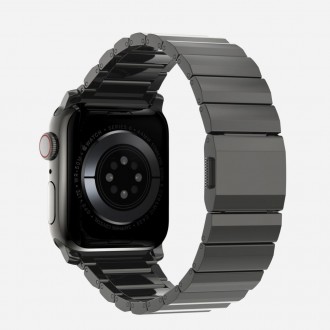 Juodos spalvos apyrankė "Tech-Protect Steelband" laikrodžiui Apple Watch 6 / 7 / 8 / 9 / 10 / SE / ULTRA 1 / 2 (44 / 45 / 46 / 49 MM)