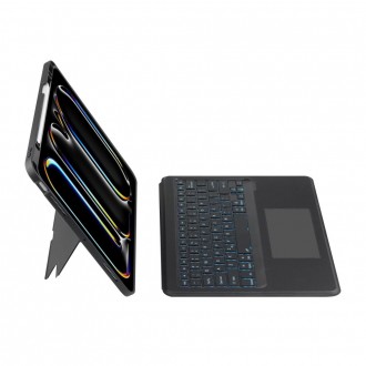 Juodas atverčiamas dėklas su klaviatūra "Tech-Protect Scmag Pen + Keyboard" planšetei Apple IPAD PRO 13 7 / 2024