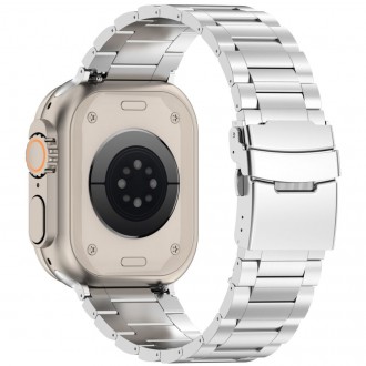 Sidabro spalvos apyrankė "Tech-Protect Stainless Pro" laikrodžiui  Apple Watch 4 / 5 / 6 / 7 / 8 / 9 / SE / Ultra 1 / 2 (42 / 44 / 45 / 49 MM)