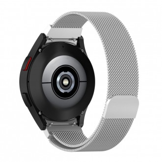 Sidabro spalvos apyrankė "Tech-Protect Milaneseband" laikrodžiui Samsung Galaxy Watch 4 / 5 / 5 PRO / 6 / 7 / FE