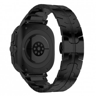 Juodos spalvos apyrankė "Tech-Protect Stainless Line" laikrodžiui Samsung Galaxy Watch Ultra (47MM)