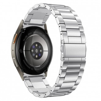 Sidabro spalvos apyrankė "Tech-Protect Stainless" laikrodžiui Samsung Galaxy Watch 4 / 5 / 5 PRO / 6 / 7 / FE