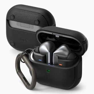 Juodas ausinių dėklas "Ringke Onyx Magnetic Magsafe" skirtas Samsung Galaxy Buds 3 / 3 Pro
