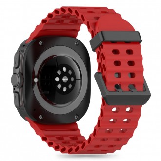 Raudonos spalvos apyrankė "Tech-Protect Iconband Pro" laikrodžiui Samsung Galaxy Watch Ultra (47 MM) 