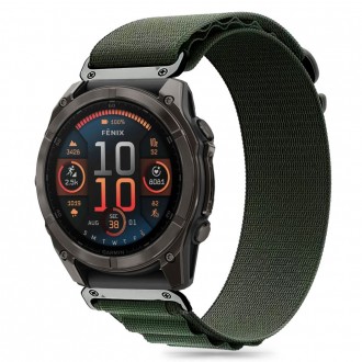 Žalia apyrankė "Tech-Protect Nylon Pro" laikrodžiui Garmin Fenix 5 / 6 / 6 PRO / 7 / 8 (47 MM) / E