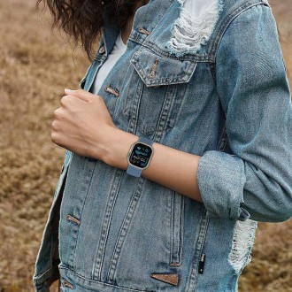 Chaki spalvos tekstilinis dirželis "Tech-Protect Nylon" laikrodžiui Apple Watch 6 / 7 / 8 / 9 / 10 / SE / ULTRA 1 / 2 (44 / 45 / 46 / 49 MM)