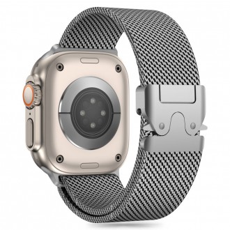 Sidabro spalvos "Tech-Protect Milano" laikrodžiui Apple Watch 6 / 7 / 8 / 9 / 10 / SE / ULTRA 1 / 2 (44 / 45 / 46 / 49 MM)