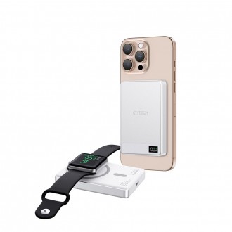 Išorinė baterija "Tech-Protect PB33 Lifemag Magsafe Power Bank 5000MAH" sidabrinė