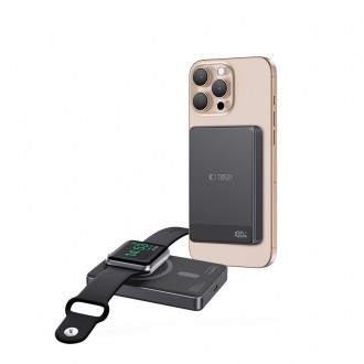 Išorinė baterija "Tech-Protect PB33 Lifemag Magsafe Power Bank 5000MAH" juoda