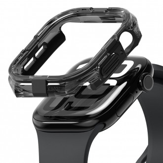 Juodas dėklas tvirtais kraštais "Ringke Fusion Bumper" laikrodžiui Apple Watch 10 (46 MM)