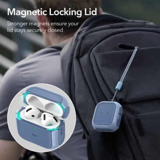 Mėlynas ausinių dėklas "ESR Orbit Halolock Magsafe" skirtas Apple Airpods 4