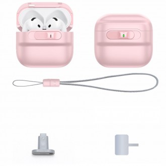 Rožinis ausinių dėklas "ESR Pulse Halolock Magsafe" skirtas Apple Airpods 4