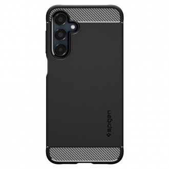 Juodas tekstūrinis dėklas "Spigen Rugged Armor" telefonui Samsung Galaxy A16 4G / 5G
