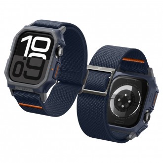 Mėlynas dėklas/apyrankė "Spigen Lite Fit ”Pro” laikrodžiui  Apple Watch 10 (46 MM)