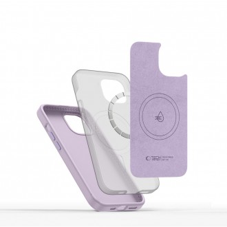Perlų/alyvų spalvos dėklas "Tech-Protect Silicone Pure Magsafe" telefonui Apple iPhone 15 