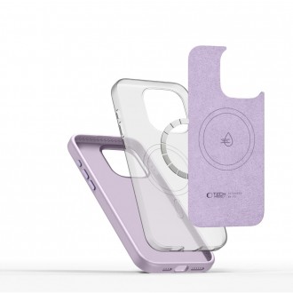 Perlų/alyvų spalvos dėklas "Tech-Protect Silicone Pure Magsafe" telefonui Apple iPhone 15 Pro Max