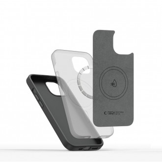 Pelenų spalvos dėklas "Tech-Protect Silicone Pure Magsafe" telefonui iPhone 15