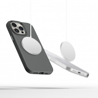 Pelenų spalvos dėklas "Tech-Protect Silicone Pure Magsafe" telefonui Apple iPhone 15 Pro Max
