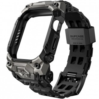 Juodos spalvos laikrodžio dėklas/apyrankė "Supcase UB Ore" laikrodžiui Apple Watch 10 (46 MM) 