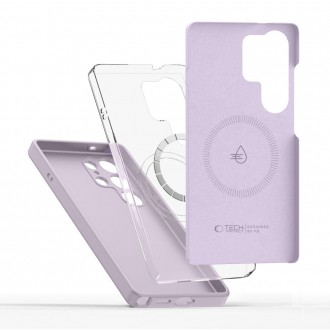 Alyvų spalvos dėklas "Tech-Protect Silicone Magsafe" telefonui Samsung Galaxy S25 Ultra