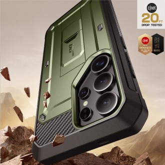Žalias itin tvirtas dviejų dalių dėklas "Supcase Unicorn Beetle Pro 2-SET" telefonui Samsung Galaxy S25 Ultra