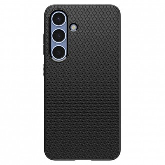 Juodas originalios tekstūros dėklas "Spigen Liquid Air" telefonui Samsung Galaxy S25
