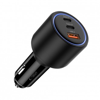 Automobilinis įkroviklis "Tech-Protect CC04 3-Port PD130W" 