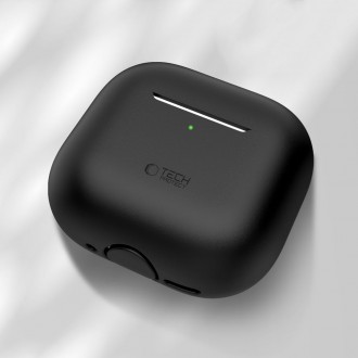 Juodas ausinių dėklas "Tech-Protect Silicone" skirtas Apple Airpods 4