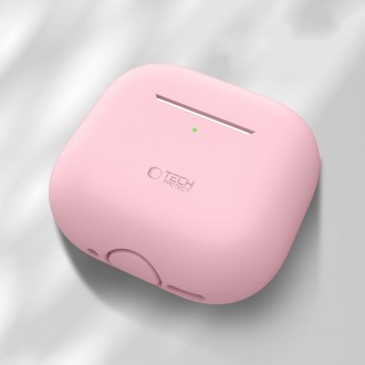 Rožinis ausinių dėklas "Tech-Protect Silicone" skirtas Apple Airpods 4