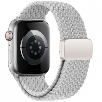 Akmens spalvos tekstilinis dirželis "Tech-Protect Nylonmag" laikrodžiui Apple Watch 6 / 7 / 8 / 9 / 10 / SE / ULTRA 1 / 2 (44 / 45 / 46 / 49 MM) 