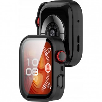Juodas dėklas "Tech-Protect Defense" laikrodžiui Huawei Watch FIT 4 Pro