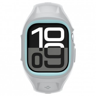 Pilkos spalvos sportinio stiliaus apyrankė/dėklas "Spigen Liquid Air Pro" laikrodžiui Apple Watch 10 (46 MM)