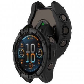 Juodas dėklas "Tech-Protect Defense AIR" laikrodžiui Garmin Fenix 8 (51 MM) 