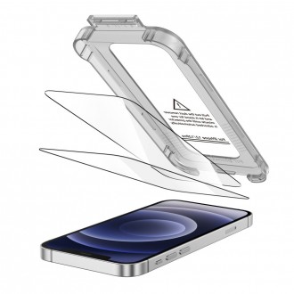 Grūdintas stiklas "Tech-Protect Quick Set + 2vnt" telefonui Apple iPhone 12 / 12 Pro