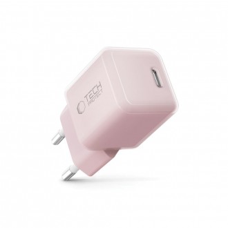 Rožinis pakrovėjas-įkroviklis "Tech-Protect NCM33W 1-Port network charger PD 25W