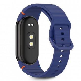 Mėlyna apyrankė "Tech-Protect Silicone Sport" laikrodžiui Xiaomi Smart Band 8 / 9 / 10 / NFC
