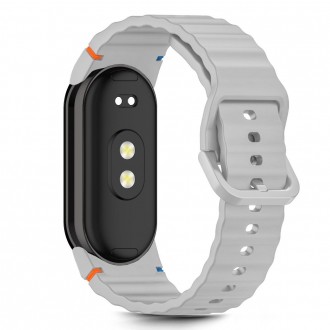 Pilka apyrankė "Tech-Protect Silicone Sport" laikrodžiui Xiaomi Smart Band 8 / 9 / 10 / NFC