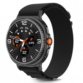 Juoda apyrankė "Tech-Protect Nylon Pro" laikrodžiui Samsung Galaxy Watch 8 / Classic (40 / 44 / 46 MM)
