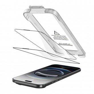 Apsauginis stikliukas (2vnt.) su montavymo rėmeliu "Tech-Protect Quick Set+" telefonui Apple iPhone 17 Air