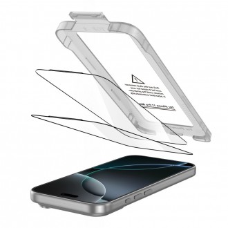 Apsauginis stikliukas (2vnt.) su montavymo rėmeliu "Tech-Protect Quick Set+" telefonui Apple iPhone 17 Pro Max