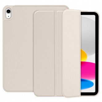 Kreminės spalvos atverčiamas dėklas "Tech-Protect SC Pen" planšetei Apple iPad 10.9” 10 / 2022 / 11” 11 / 2025