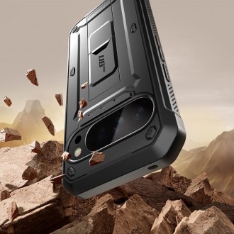 Juodas itin tvirtas dviejų dalių dėklas "Supcase Unicorn Beetle Pro" telefonui Google Pixel 10 Pro XL