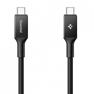 Juodas USB kabelis "Spigen EB10010CC Essential" Type-C Cable 240W 100CM 