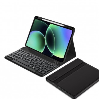 Juodas atverčiamas dėklas su klaviatūra "Tech-Protect SC Pen + Keyboard" skirtas Xiaomi Pad 7 / 7 PRO / 8 / 8 PRO 11.2