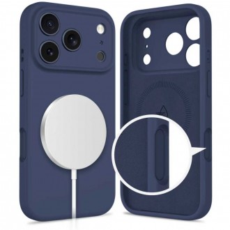 Mėlynas dėklas "Tech-Protect Silicone Magsafe" telefonui Apple iPhone 17 PRO MAX