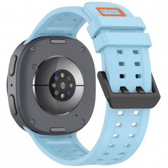 Šviesiai mėlyna apyrankė Tech-Protect Silicone Air laikrodžiui Samsung Galaxy Watch 8 / 9 / CLASSIC (40 / 44 / 46 MM)