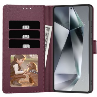 Bordo spalvos atverčiamas dėklas "Tech-Protect Wallet" telefonui Samsung Galaxy S26 ULTRA