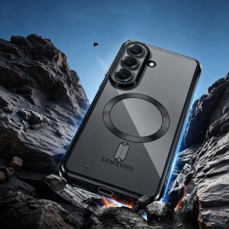 Skaidrus dėklas su satino juodomis detalėmis "Tech-Protect Magflex Magsafe" telefonui Samsung Galaxy A37 5G